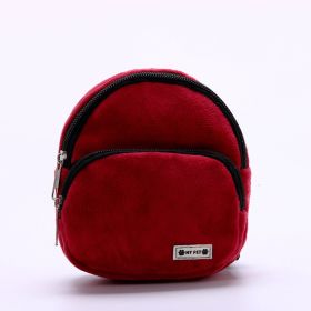 Flannel Dog Portable Backpack for Snacks