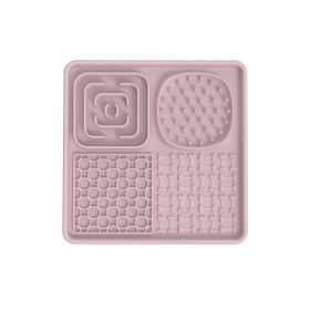 Dog Slow Food Mat Sucker (Option: Pink Square)
