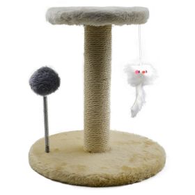 Scratching Pole Masher Vertical Non-chip Cat Climbing Frame (Option: Plush Beige)