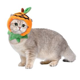 Curly Hair Pet Hat Cat Funny Dress Up Pet Products (Option: Emoticon pumpkin-Average Size)