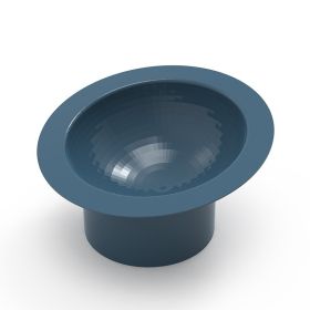 Large Caliber Cat Bowl Neck Protection Oblique Opening (Color: Dark Blue)