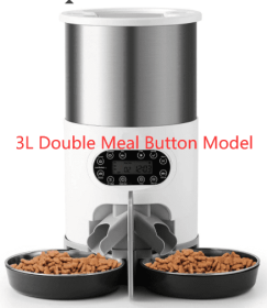 Automatic Chiqui pet feeder (Option: 3L Double Meal Button Model-US)