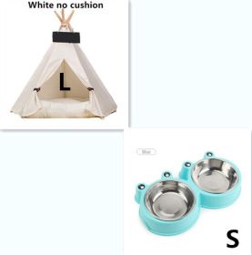 cat kennel wooden pet nest (Option: White no cushion-Set3)