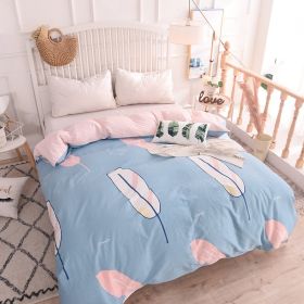 Cotton bed quilt cover (Option: Feather-220x240cm)