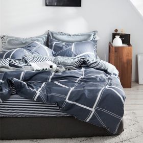 Cotton four-piece bed-lily print fashion simple cotton (Option: B-Quilt160x210cm)