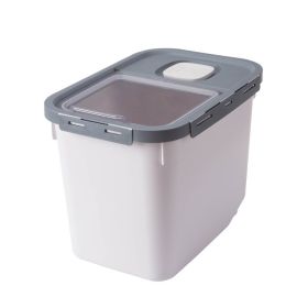 Pet Food Dog Cat Food Barrel Moisture-proof Sealed Barrel (Color: White)