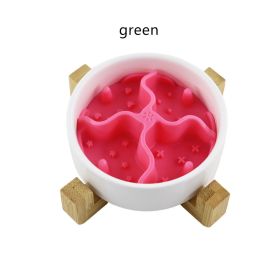 Pet Licking Pad Silica Gel Sucker Anti-choke (Option: Green-8cm)