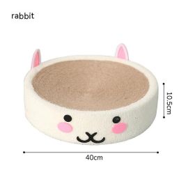 Cat Scratch Board Wear-resistant Non-chip Round Sofa Protector (Option: One Piece-Rabbit)