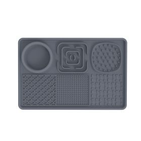 Dog Slow Food Mat Sucker (Option: Gray Rectangle)
