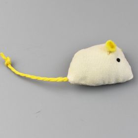 Herbal Plush Mouse Cat Teaser Toy (Color: White)