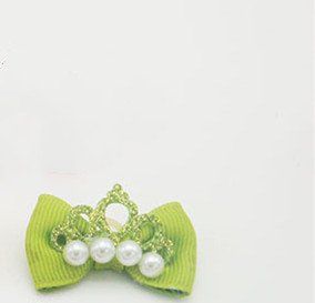 Pet Supplies Head Flower Head Elastic Bow Hair Accessories (Option: Green-38mm)