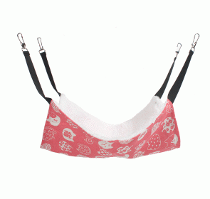 Breathable Fleece Hook Pet Hammock Supplies (Option: Red-M)