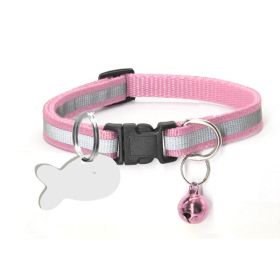 Nylon Reflective Collar Cat (Option: Pink-XS)