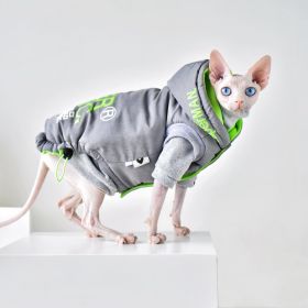 Hairless Cat Clothing With Winter Coat (Option: Grey-L)