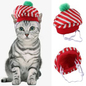 Curly Hair Pet Hat Cat Funny Dress Up Pet Products (Option: Stripe-Average Size)