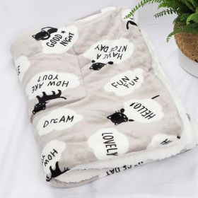 Pet Cotton Pad Thickened To Keep Dogs And Cats Warm (Option: Grey-55x70cm)