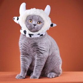 Curly Hair Pet Hat Cat Funny Dress Up Pet Products (Option: Cow-Average Size)
