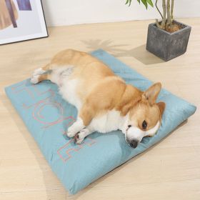 Removable And Washable Kennel Four Seasons Universal Dog Mat (Option: Green-L)