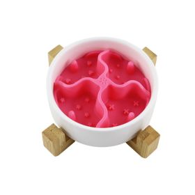 Pet Licking Pad Silica Gel Sucker Anti-choke (Option: Pink-10cm)