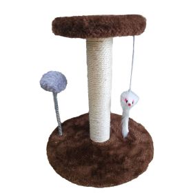 Scratching Pole Masher Vertical Non-chip Cat Climbing Frame (Option: Plush Brown)