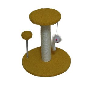Scratching Pole Masher Vertical Non-chip Cat Climbing Frame (Option: Teddy Plush Yellow)