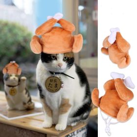 Curly Hair Pet Hat Cat Funny Dress Up Pet Products (Option: Chicken leg-Average Size)