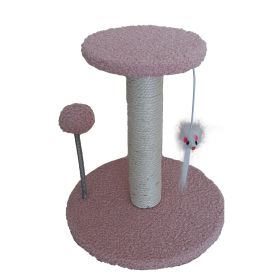 Scratching Pole Masher Vertical Non-chip Cat Climbing Frame (Option: Teddy Plush Pink)