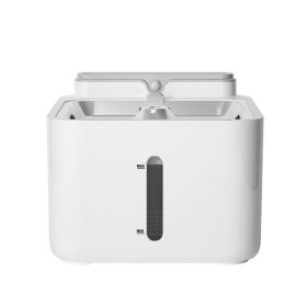 Infrared Induction Water Does Not Wipe Electricity Wireless Cat Water Dispenser (Option: White-4000mAh heating model)