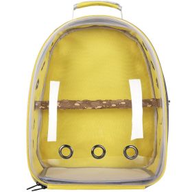 Convenient Outing Parrot Myna Bird Cage (Color: Yellow)