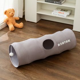Cat Tunnel Cartoon Straight Foldable Toy (Option: Gray Small Size-Universal)