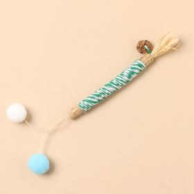 Molar Polygonum Multiflorum Feather Cat Teaser With Bell (Option: Green Rope Double Ball)