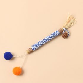Molar Polygonum Multiflorum Feather Cat Teaser With Bell (Option: Blue Rope Double Ball)