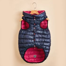 Winter Warm Down Cotton Dog Clothes (Option: Rose Red Purplish Blue-M)