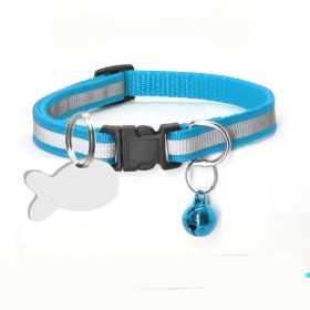 Nylon Reflective Collar Cat (Option: Blue-XS)