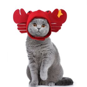 Curly Hair Pet Hat Cat Funny Dress Up Pet Products (Option: Crab-Average Size)