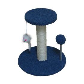Scratching Pole Masher Vertical Non-chip Cat Climbing Frame (Option: Teddy Plush Blue)