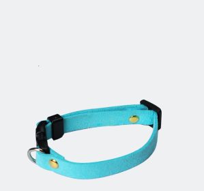 Pet Supplies Pet Cat Dog Accessories Bow Collar Diy Collar Velvet Adjustable (Option: Blue-S)