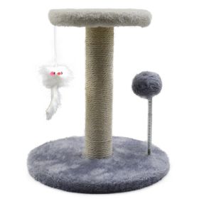 Scratching Pole Masher Vertical Non-chip Cat Climbing Frame (Option: Plush Light Gray)