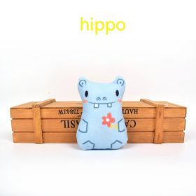 Pet Cat Toy Lifelike Printing Contains Catnip (Option: Hippo)