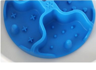 Pet Licking Pad Silica Gel Sucker Anti-choke (Option: Blue-10cm)