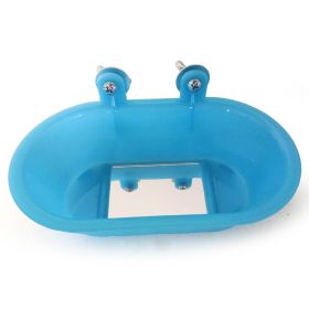 Small Parrot Peony Tiger Skin Bath Basin Food Bowl Food Box (Option: Bottom mirror)
