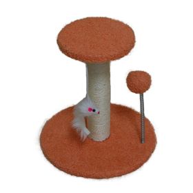Scratching Pole Masher Vertical Non-chip Cat Climbing Frame (Option: Teddy Plush Orange)