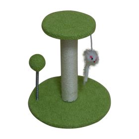 Scratching Pole Masher Vertical Non-chip Cat Climbing Frame (Option: Teddy Plush Green)