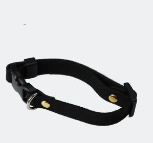 Pet Supplies Pet Cat Dog Accessories Bow Collar Diy Collar Velvet Adjustable (Option: Black-M)