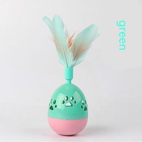 Tumbler Bell Cat Interactive Toys (Color: Green)