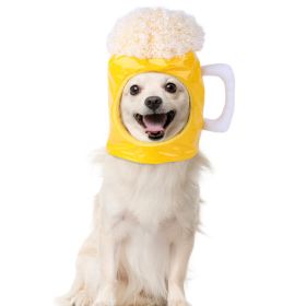 Curly Hair Pet Hat Cat Funny Dress Up Pet Products (Option: Beer-Average Size)