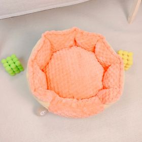 Multi-Color Pet Bed Thermal Universal (Option: Diameter 50cm-Macaron Orange)