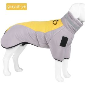 New Winter Pet Thickened Cotton Coat (Option: Grayish Yellow-5XL)