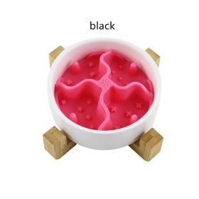 Pet Licking Pad Silica Gel Sucker Anti-choke (Option: Black-10cm)
