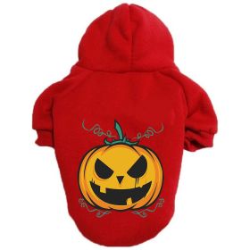 Halloween Pumpkin Dog Pattern Sweater Clothes (Option: Pumpkin Red-5XL)